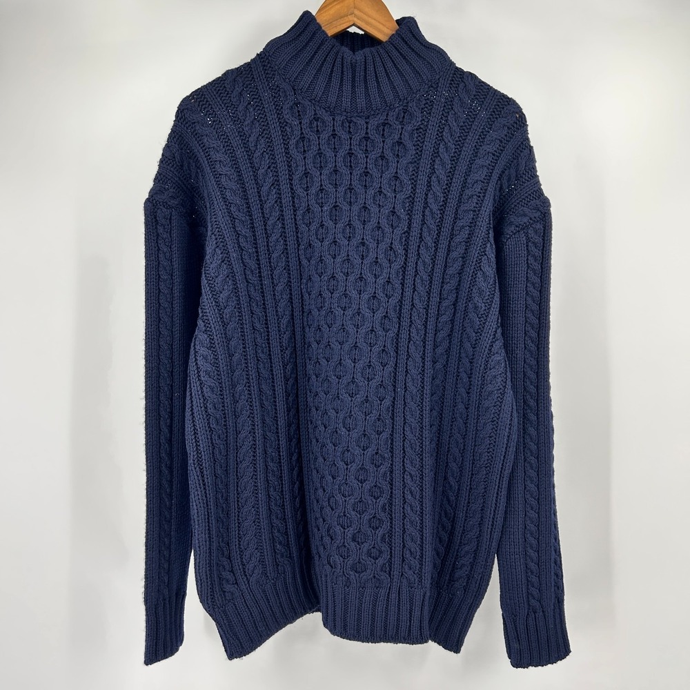 Vintage Peregrine Chunky Fisherman Sweater Mens XL 90s Preppy Cable Wool England